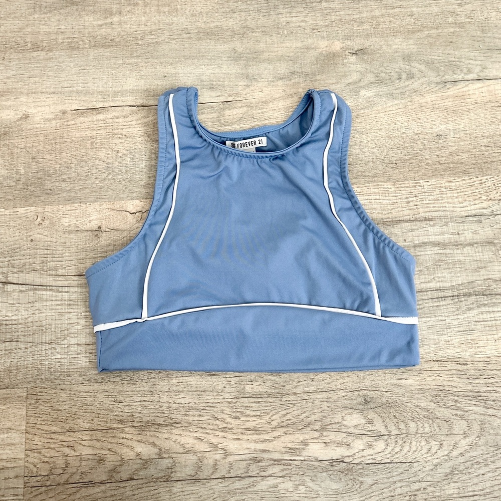 Forever 21 blue white strip bra size S